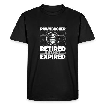Retired pawnbroker - Men's Premium Organic T-Shirt - black - Front - Nico (187cm)