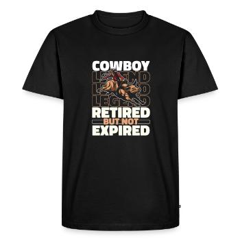 Rodeo Cowboy à la retraite - T-shirt Premium bio Homme - noir - Devant - Nico (187cm)