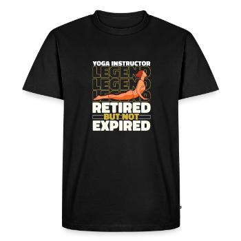 Yoga Teacher Yoga Instructor Retiree - Men's Premium Organic T-Shirt - black - Front - Nico (187cm)