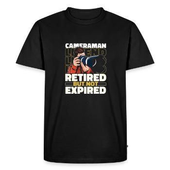 Caméraman à la retraite - T-shirt Premium bio Homme - noir - Devant - Nico (187cm)