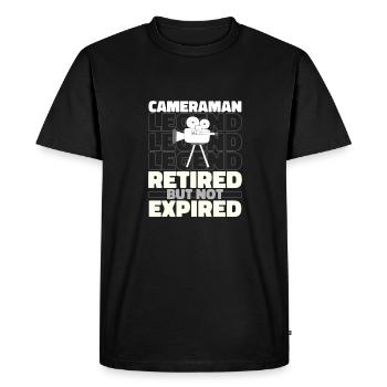 Caméraman à la retraite - T-shirt Premium bio Homme - noir - Devant - Nico (187cm)