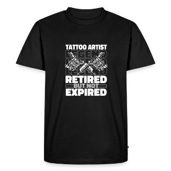 Tatouage Tatouage Retraité - T-shirt Premium bio Homme - noir - Devant - Nico (187cm)