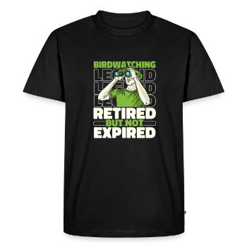 Ornithologues à la retraite - T-shirt Premium bio Homme - noir - Devant - Nico (187cm)