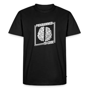 Développeur Coder Programmeur Drôle - T-shirt Premium bio Homme - noir - Devant - Nico (187cm)