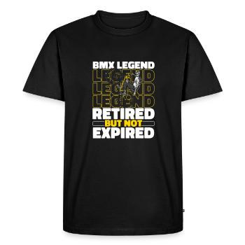 Bmx Bmx Biker in retirement - Men's Premium Organic T-Shirt - black - Front - Nico (187cm)
