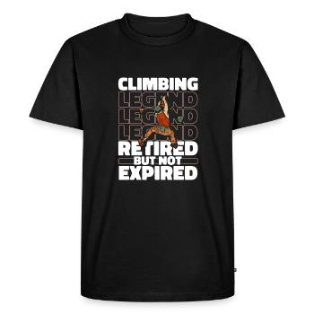 Climbing Retired Climbers - Men's Premium Organic T-Shirt - black - Front - Nico (187cm)