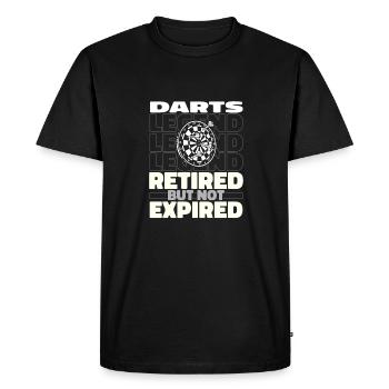 Joueur de fléchettes à la retraite - T-shirt Premium bio Homme - noir - Devant - Nico (187cm)