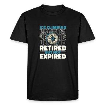 Escalade sur glace à la retraite - T-shirt Premium bio Homme - noir - Devant - Nico (187cm)