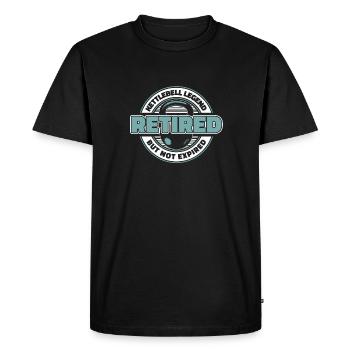 Retired kettlebell - Men's Premium Organic T-Shirt - black - Front - Nico (187cm)