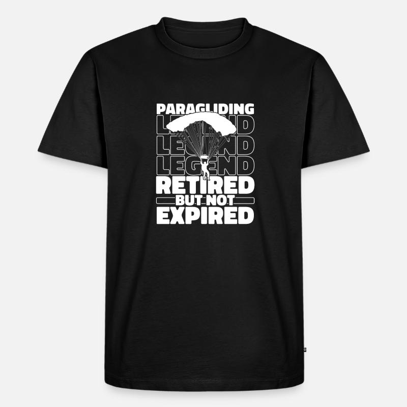Paragleiter Paragleiten Rentner - Männer Premium Bio T-Shirt - Schwarz