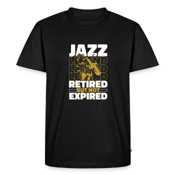 Jazz Music in Retirement - Men's Premium Organic T-Shirt - black - Front - Nico (187cm)