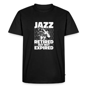 Jazz Music in Retirement - Men's Premium Organic T-Shirt - black - Front - Nico (187cm)