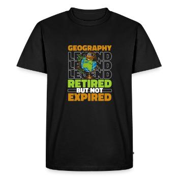 Geography Retired geographer - Men's Premium Organic T-Shirt - black - Front - Nico (187cm)