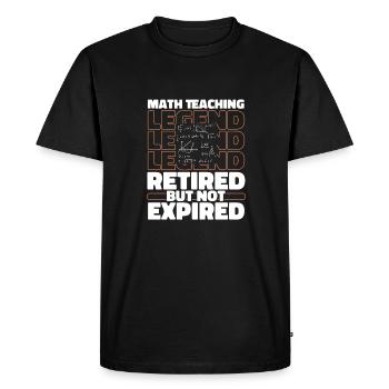 Math Mathematics Retiree - Men's Premium Organic T-Shirt - black - Front - Nico (187cm)