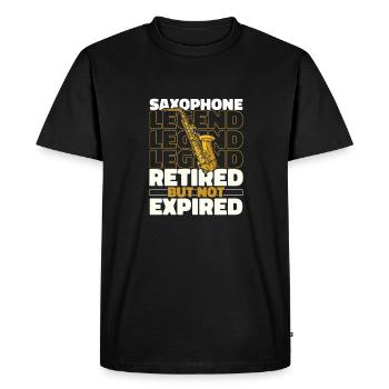 Saxophone Saxophone Retraité - T-shirt Premium bio Homme - noir - Devant - Nico (187cm)
