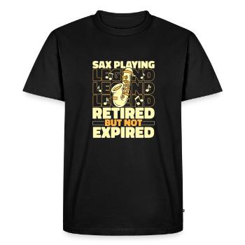 Saxophone Saxophone Retiré - T-shirt Premium bio Homme - noir - Devant - Nico (187cm)