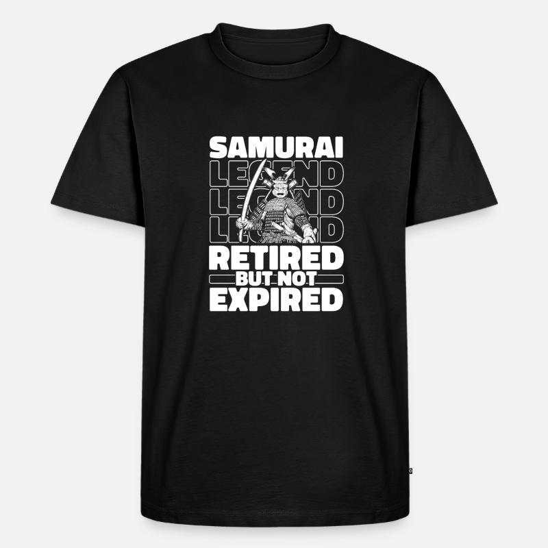 Samurai Im Ruhestand - Männer Premium Bio T-Shirt - Schwarz