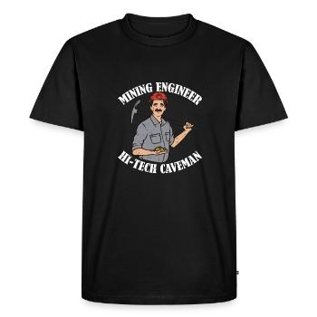 Ingénieur Hommes des cavernes Ingénieur minier - T-shirt Premium bio Homme - noir - Devant - Nico (187cm)