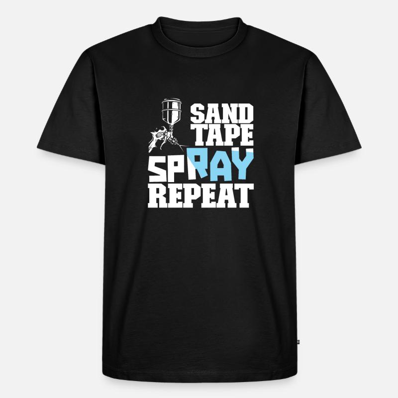 Maler Lackierer Sprühen - Männer Premium Bio T-Shirt - Schwarz