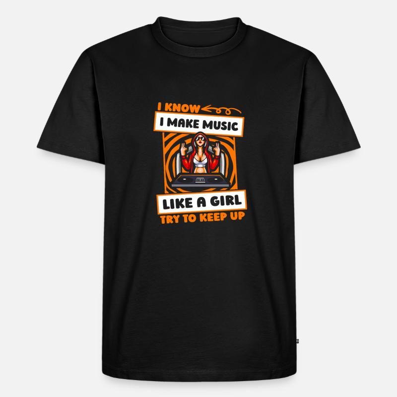 Tontechniker Toningenieur Mädchen - Männer Premium Bio T-Shirt - Schwarz