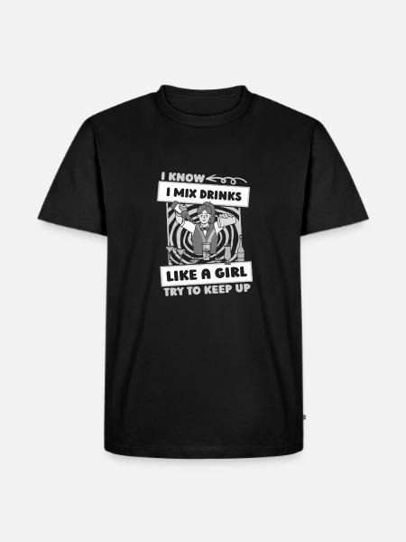 Bartender Bartender Girl Bartender - Men's Premium Organic T-Shirt - black