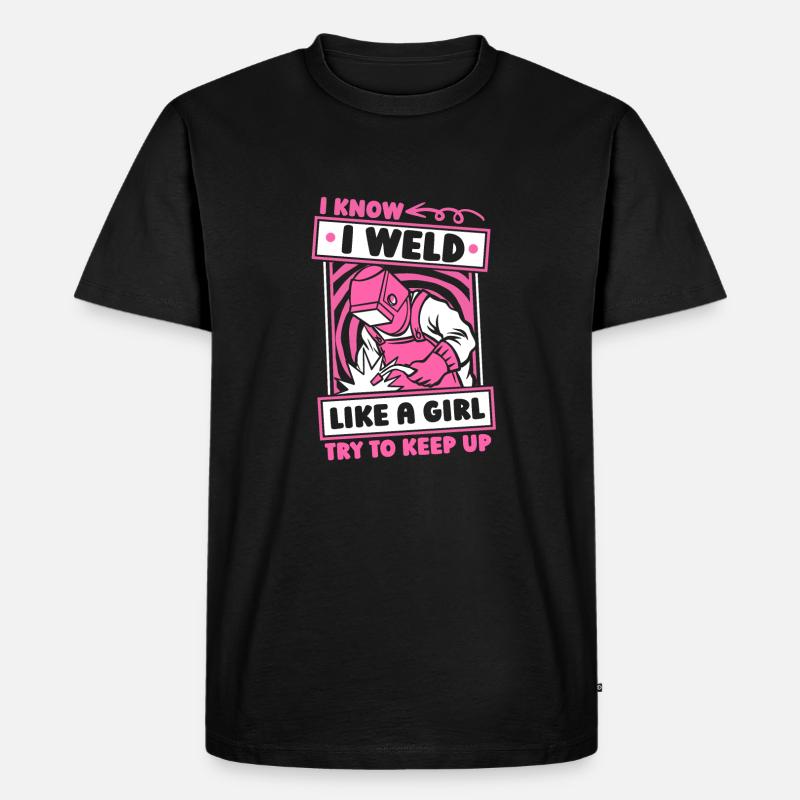 Schmied Metallbauer Mädchen - Männer Premium Bio T-Shirt - Schwarz