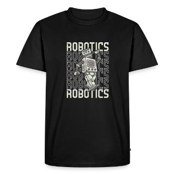 Robotique Ai Robot Mécanique Robotique - T-shirt Premium bio Homme - noir - Devant - Nico (187cm)