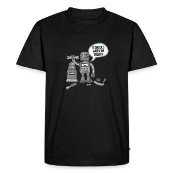 Robotique Ai Robot Drôle - T-shirt Premium bio Homme - noir - Devant - Nico (187cm)