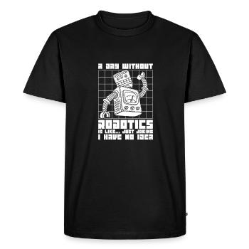 Robotique Ai Robot Drôle - T-shirt Premium bio Homme - noir - Devant - Nico (187cm)