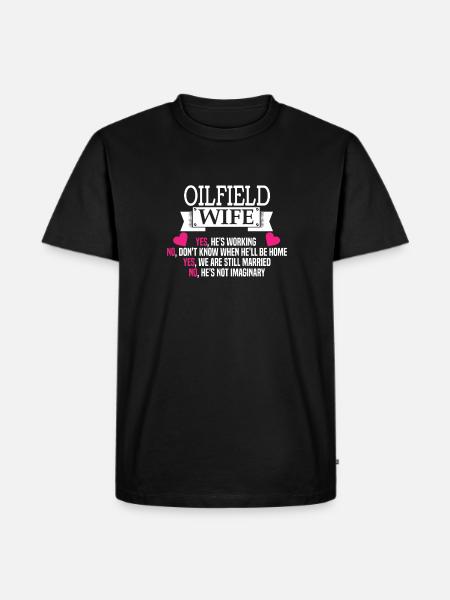 Ölfeld Bohrinsel Witzig - Männer Premium Bio T-Shirt - Schwarz