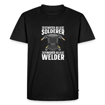 Welder Locksmith Solderer - Men's Premium Organic T-Shirt - black - Front - Nico (187cm)