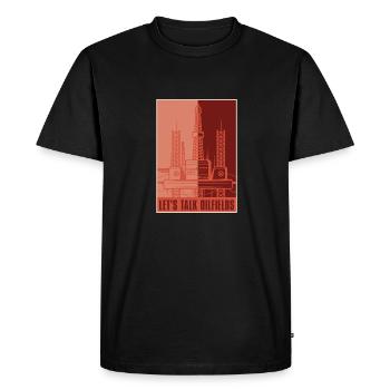 Plate-forme pétrolière de champs pétrolifères - T-shirt Premium bio Homme - noir - Devant - Nico (187cm)