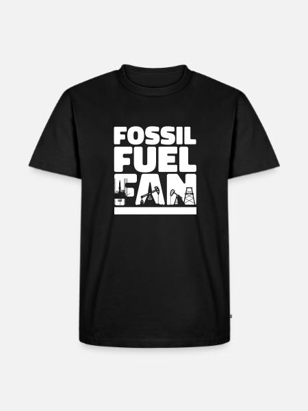 Ölfeld Bohrinsel Fossil - Männer Premium Bio T-Shirt - Schwarz
