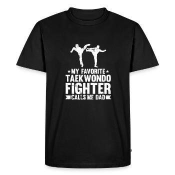 Taekwondo Père Taekwondo - T-shirt Premium bio Homme - noir - Devant - Nico (187cm)