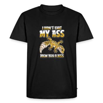 Lézard Gecko - T-shirt Premium bio Homme - noir - Devant - Nico (187cm)