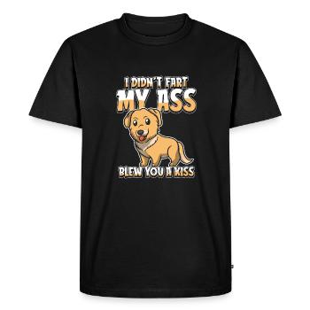 Golden Retriever drôle - T-shirt Premium bio Homme - noir - Devant - Nico (187cm)