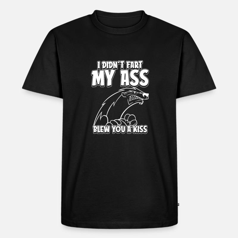 Honigdachs Ratel - Männer Premium Bio T-Shirt - Schwarz