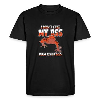 Poison Frog I Didn't Fart My Butt Blew You A Kiss - Men's Premium Organic T-Shirt - black - Front - Nico (187cm)