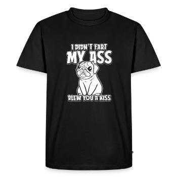 Pug Dog Jeu de mots - T-shirt Premium bio Homme - noir - Devant - Nico (187cm)