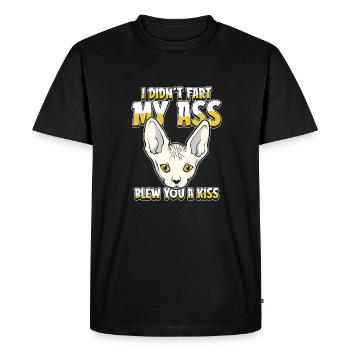 Sphynx Cat - Men's Premium Organic T-Shirt - black - Front - Nico (187cm)