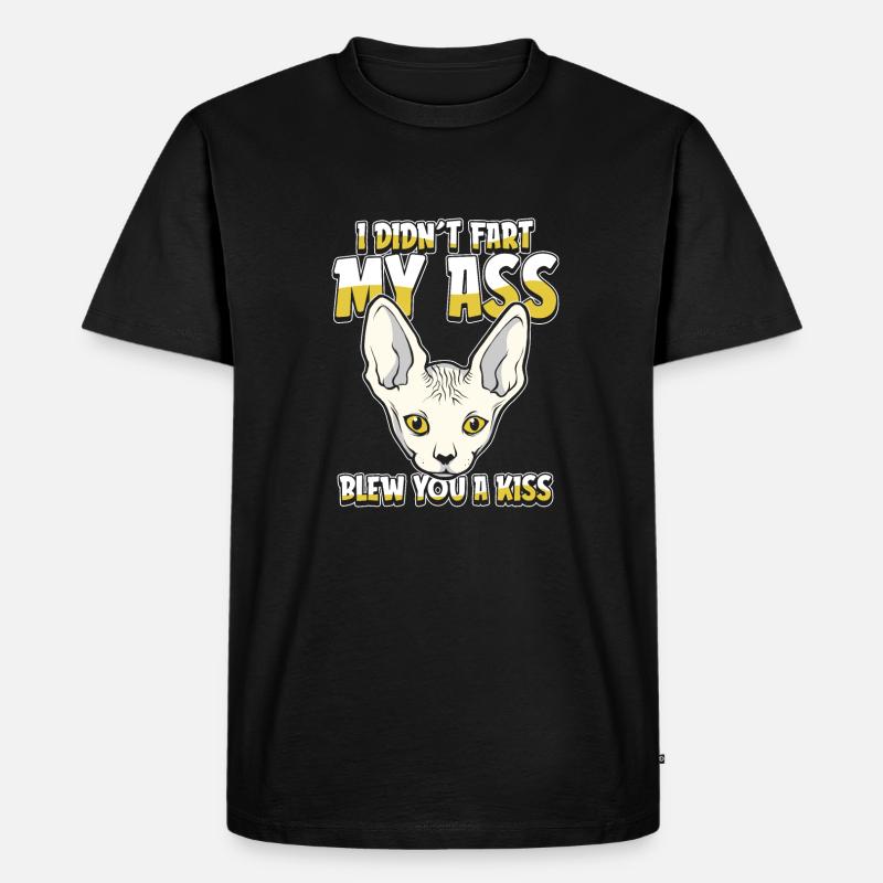 Sphynx Katze - Männer Premium Bio T-Shirt - Schwarz