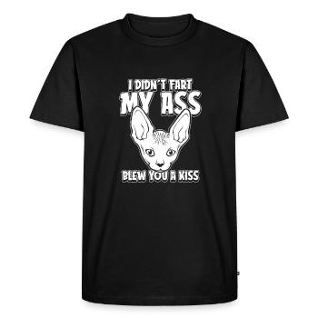 Sphynx Cat - Men's Premium Organic T-Shirt - black - Front - Nico (187cm)