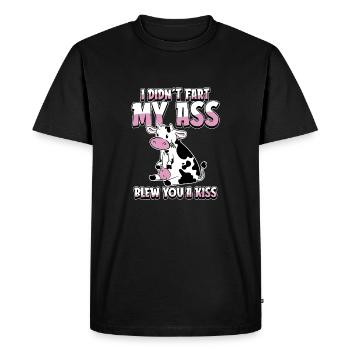 Élevage de vaches - T-shirt Premium bio Homme - noir - Devant - Nico (187cm)