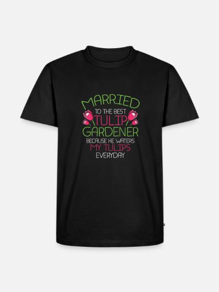 Tulipes de mariage - T-shirt Premium bio Homme - noir