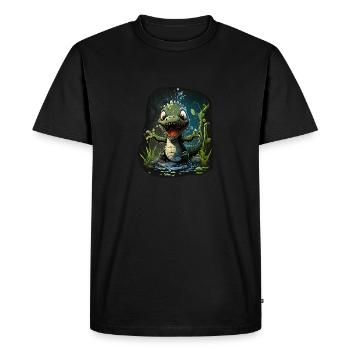 Crocodile mignon - T-shirt Premium bio Homme - noir - Devant - Nico (187cm)