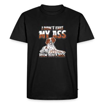 Brittany Spaniel - Men's Premium Organic T-Shirt - black - Front - Nico (187cm)