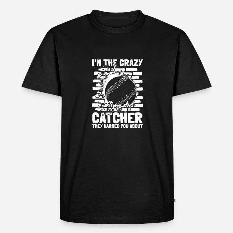 Softball Fänger - Männer Premium Bio T-Shirt - Schwarz