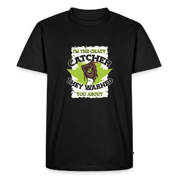 Receveur de balle molle - T-shirt Premium bio Homme - noir - Devant - Nico (187cm)