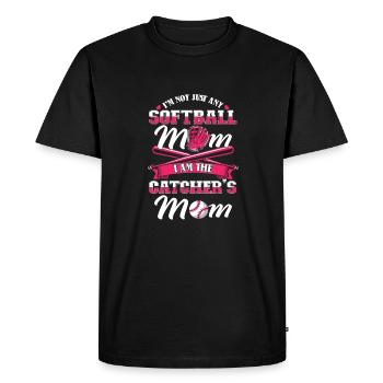 Softball Mom - Men's Premium Organic T-Shirt - black - Front - Nico (187cm)