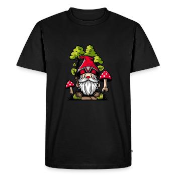 Mushroom pickers Mushrooms Mushroom dwarf - Men's Premium Organic T-Shirt - black - Front - Nico (187cm)